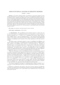 FROM FUNCTIONAL ANALYSIS TO ITERATIVE METHODS 1
