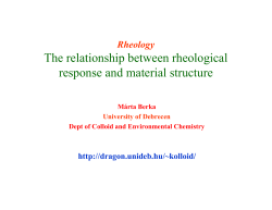 The relationship between rheological response and material structure
