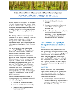 Forest Carbon Strategy 2016-2020