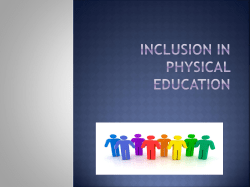 Inclusion in Physical Education