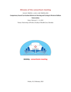 Minutes of the consortium meeting Presov