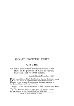 PRIMARY PRODUCERS RELIEF.