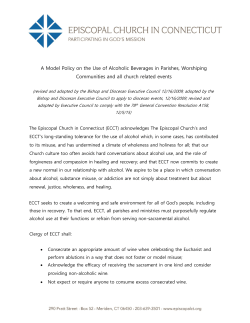 A Model Policy on the Use of Alcoholic Beverages in Parishes