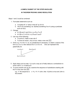 on deduction via resolution