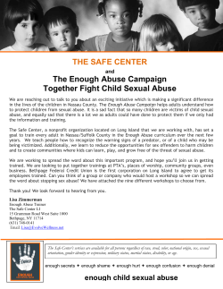 The Safe Center and Enough Abuse Campaign