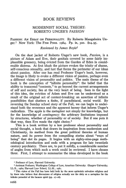 Modernist Social Theory - Duke Law Scholarship Repository