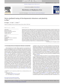 Stress-mediated tuning of developmental robustness and plasticity