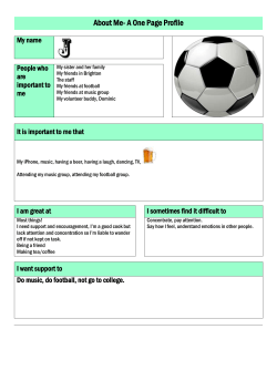 About Me- A one page Profile