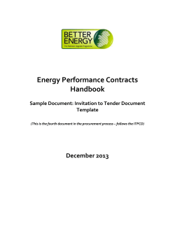 Sample Document: Invitation to Tender