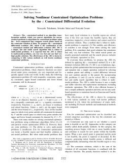 Solving Nonlinear Constrained Optimization Problems by the ε