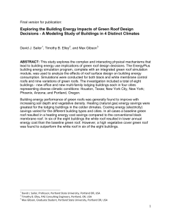 Exploring the Building Energy Impacts of Green Roof Design