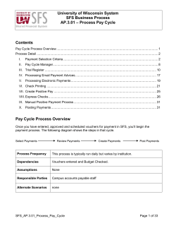 Process Pay Cycle Contents Pay Cycle Process Overview