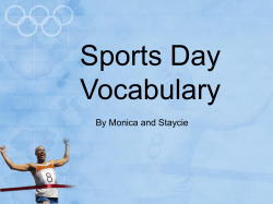 Sports Day Vocabulary