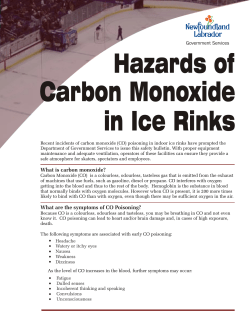 Hazards of Carbon Monoxide in Ice Rinks