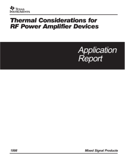 Thermal Considerations for RF Power Amplifer