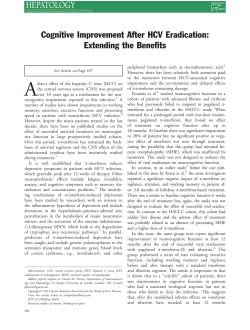 Cognitive improvement after HCV eradication