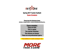 Spring 2017 Tackle Football Game Schedule