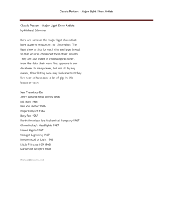 Classic Posters - Major Light Show Artists