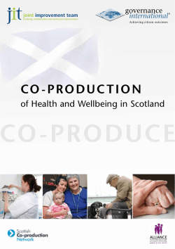 Co-production of health and wellbeing in Scotland