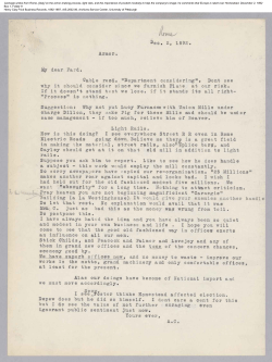Carnegie writes from Rome, [Italy] on the armor