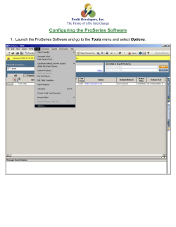 Steps to Creating an efile with Intuit Proseries