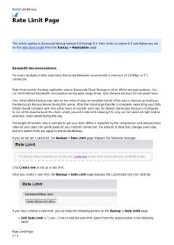 Rate Limit Page - Barracuda Campus