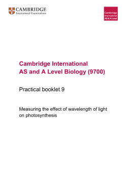 Cambridge International AS and A Level Biology (9700)