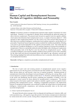Human Capital and Reemployment Success: The Role of Cognitive