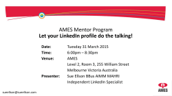 AMES Mentor Program Let your LinkedIn profile do the