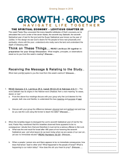 the spiritual economy - leviticus 25