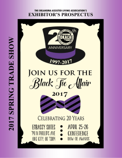2017 sprin g trade show - Oklahoma Assisted Living Association