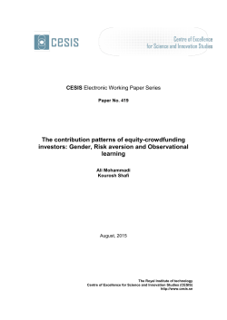 The contribution patterns of equity-crowdfunding investors: Gender