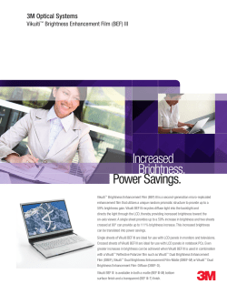 Increased Brightness. Power Savings.