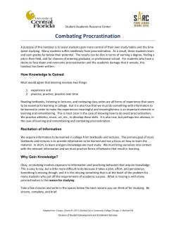 Combating Procrastination