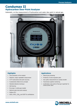 Condumax II Hydrocarbon Dew-Point Analyzer