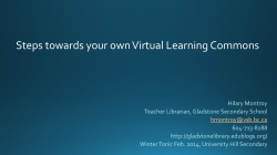 Steps towards your own Virtual Learning Commons