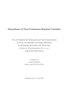 Dependence of Non-Continuous Random Variables
