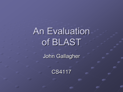 An Evaluation of BLAST