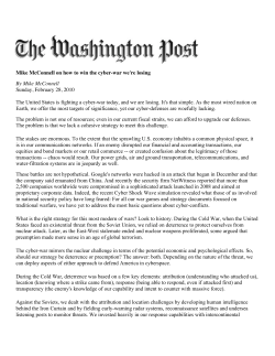 Mike McConnell on how to win the cyber