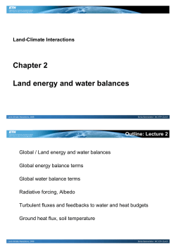 Chapter 2 Land energy and water balances
