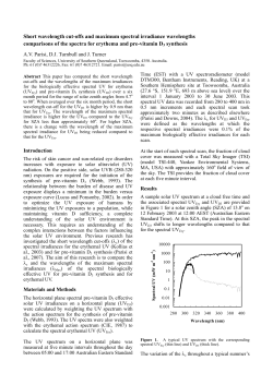 Short wavelength cut-offs and maximum spectral