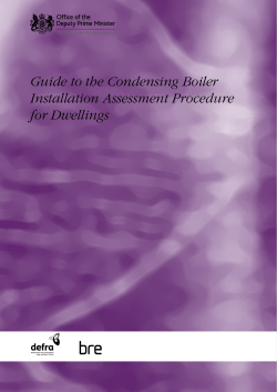 Assessment procedure for the installation of condensing boilers