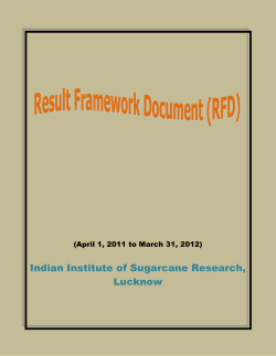 RFD of IISR, Lucknow - Indian Institute of Sugarcane Research