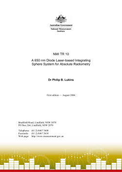 NMI TR 10 A 650 nm Diode Laser-based Integrating Sphere System