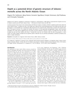 Depth as a potential driver of genetic structure of Sebastes mentella