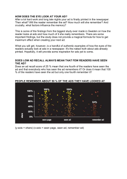 HOW DOES THE EYE LOOK AT YOUR AD