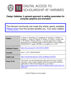 A general approach to setting parameters for computer graphics and