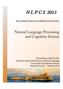 Natural Language Processing and Cognitive Science