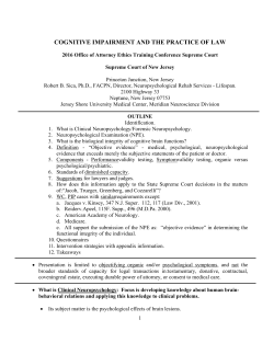 cognitive impairment and the practice of law