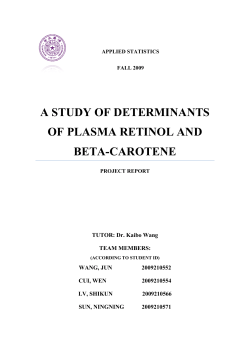 A study of determinants of plasma and beta